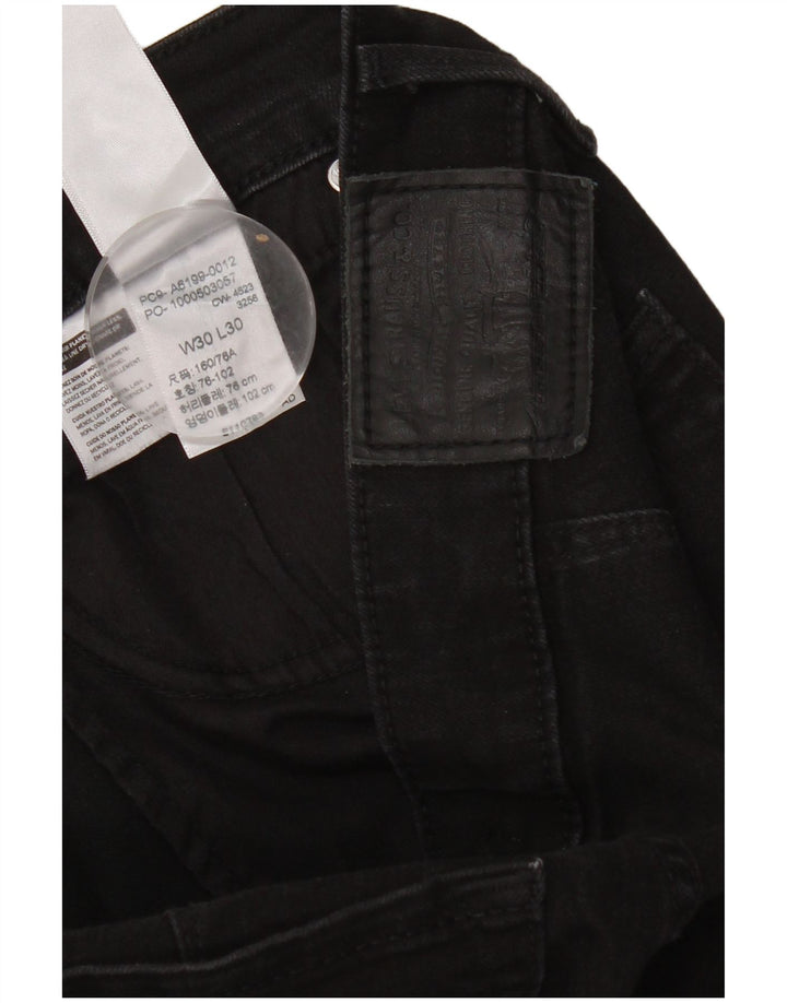 Levi's Womens 712 Slim Jeans W30 L30 Black Cotton