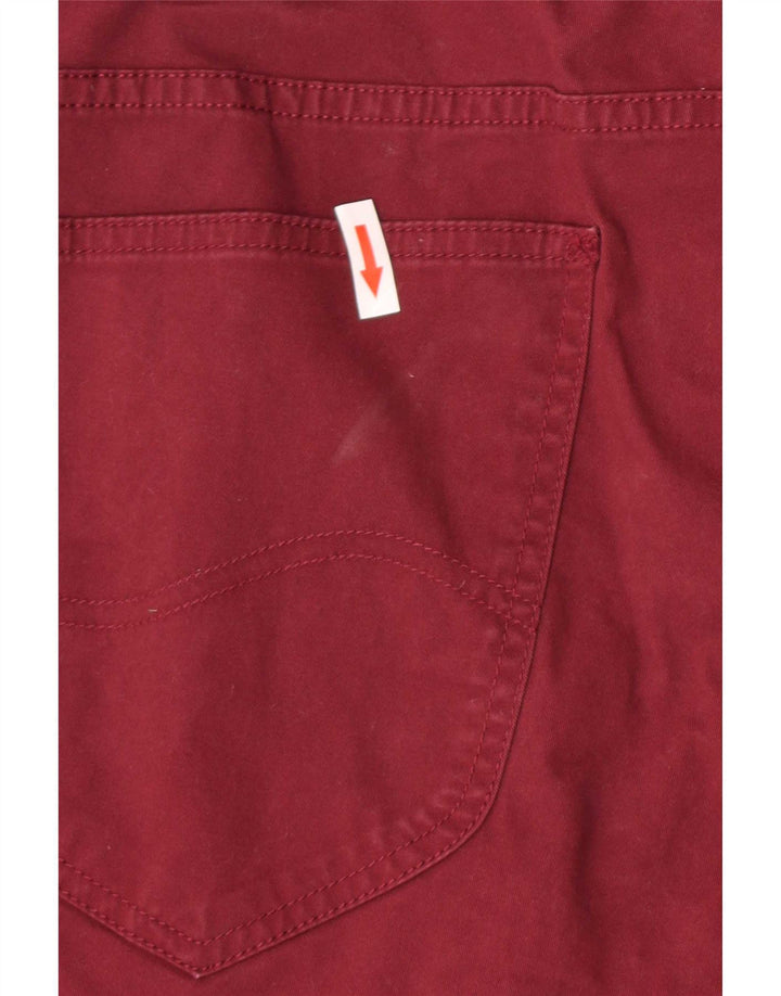 Lee Mens Casual Shorts W38 XL Maroon Cotton