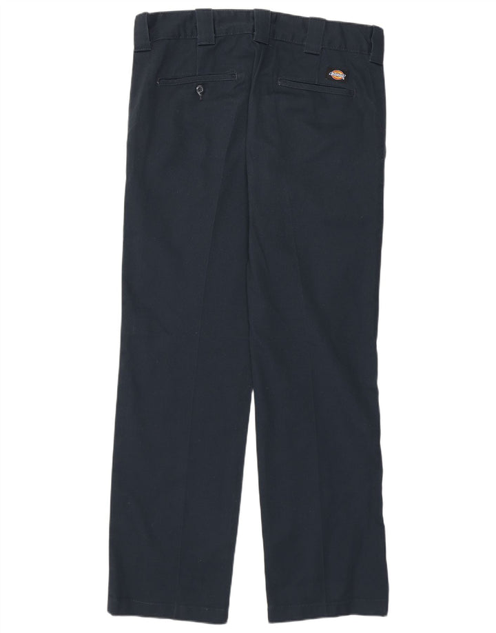 Dickies Mens Slim Fit Straight Chino Trousers W32 L32 Navy Blue Polyester