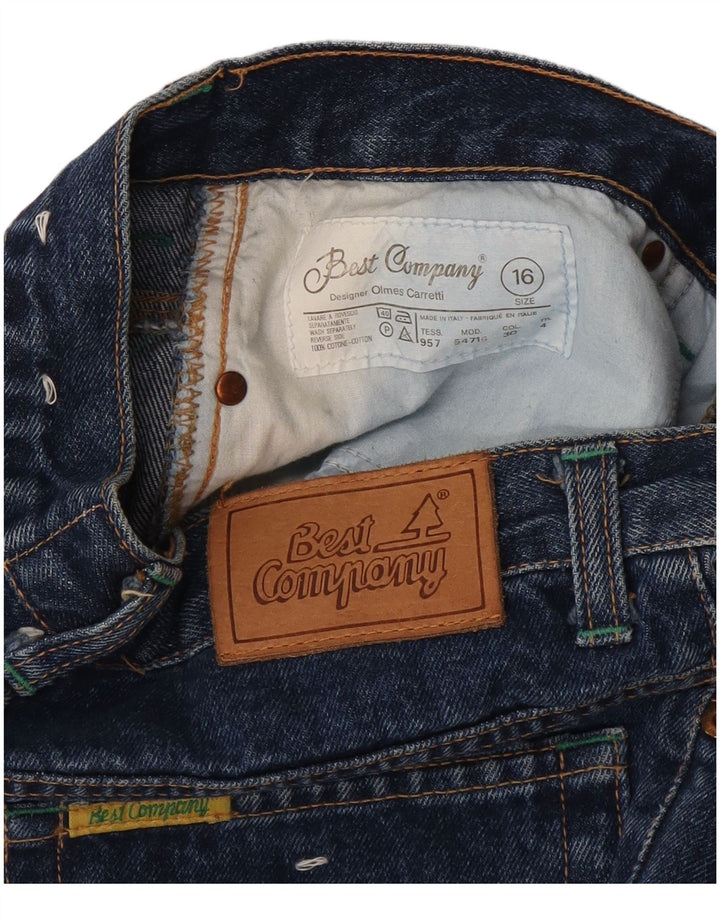 BEST COMPANY Girls Tapered Jeans 15-16 Years W30 L32 Navy Blue Cotton