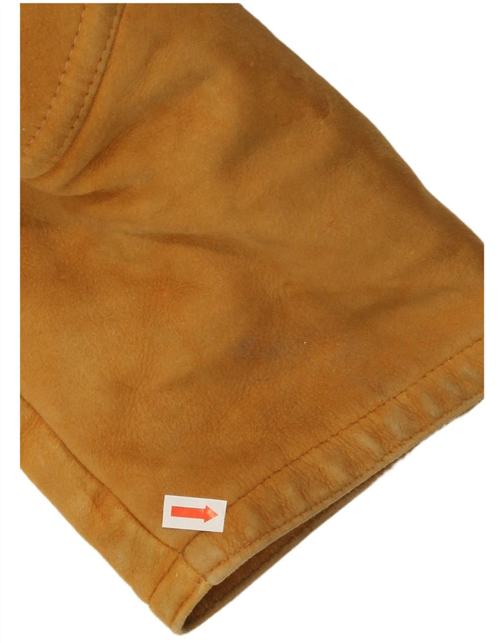 VINTAGE Mens Shearling Jacket IT 52 XL Beige Shearling