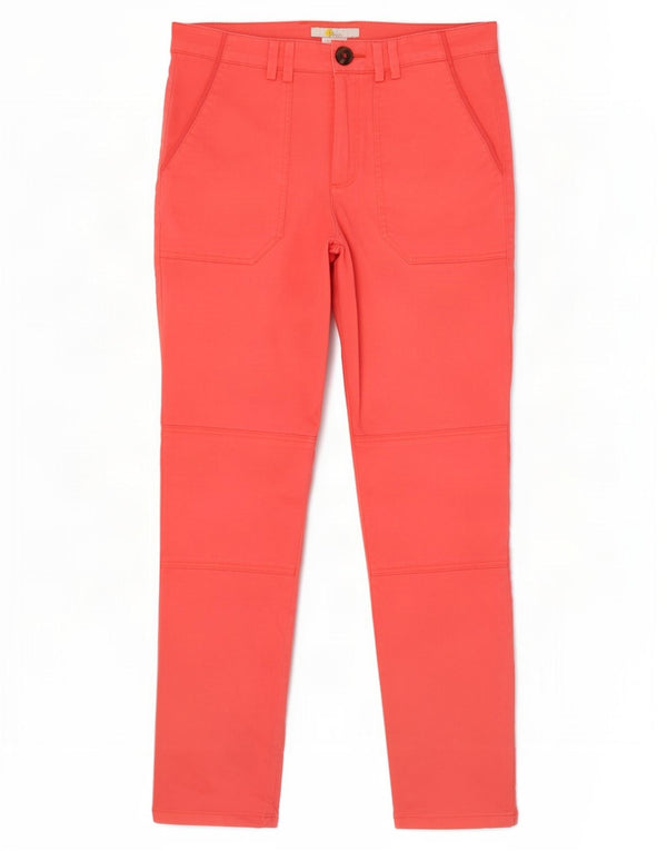Boden Womens Slim Chino Trousers UK 8 Small W28 L28 Red Cotton