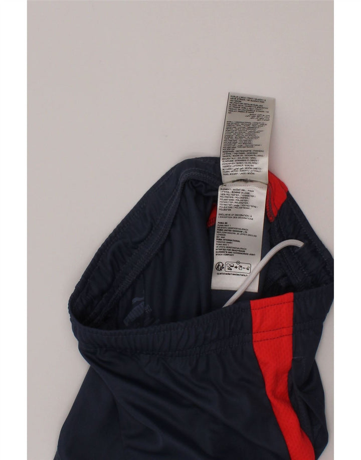 Puma Boys Sport Shorts 5-6 Years  Navy Blue Colourblock Polyester