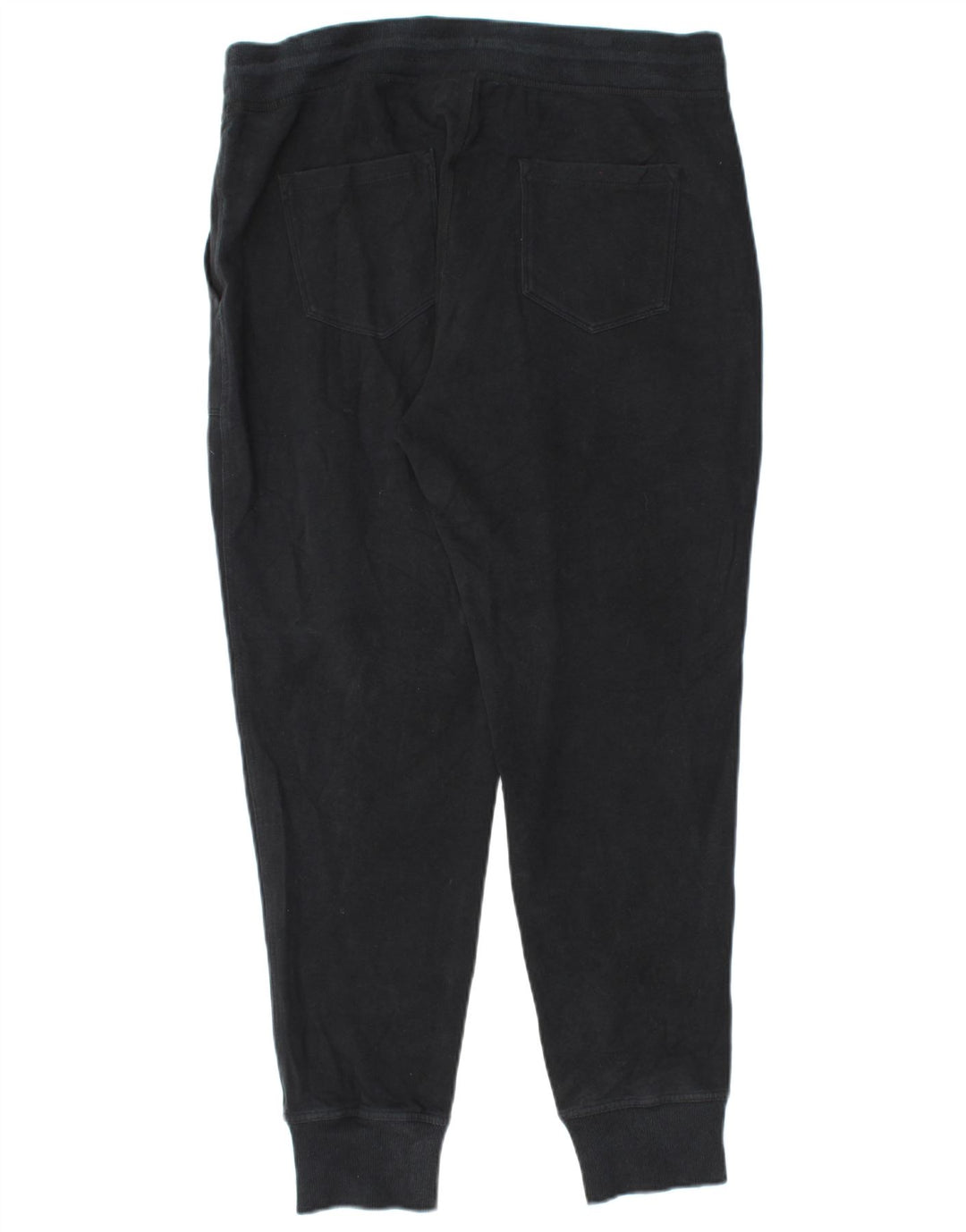 L.L.BEAN Womens Tracksuit Trousers Joggers UK 14 Medium  Black Cotton