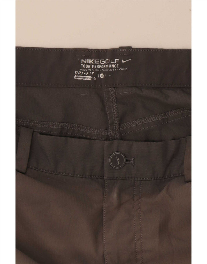 Nike Womens Dri Fit Casual Shorts W34 Large Grey Polyester