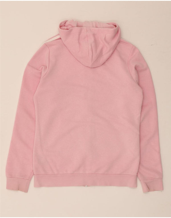 Adidas Girls Zip Hoodie Sweater 14-15 Years Pink Cotton