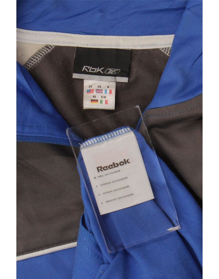 Reebok Mens Tracksuit Top Jacket XS Blue Colourblock Polyester