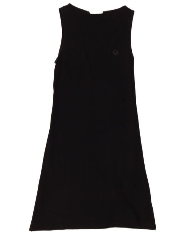 Sergio Tacchini Womens Milano Sleeveless A-Line Dress UK 10 Small Black