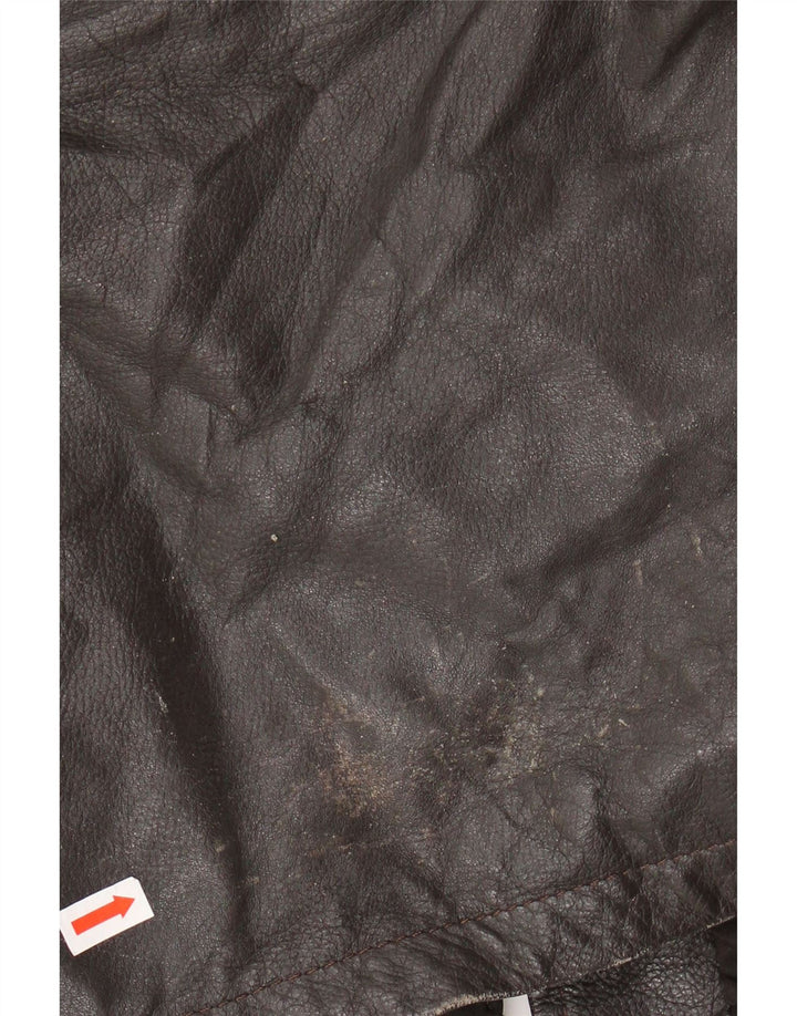 CONBIPEL Mens Leather Coat IT 54 XL Brown Leather