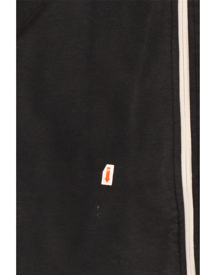 NIKE Womens Zip Hoodie Sweater UK 16 Large Black Cotton