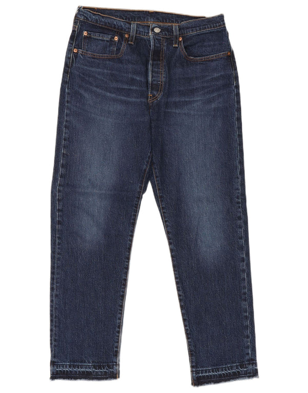 Levi's Mens 501 Straight Jeans W30 L28 Navy Blue Cotton