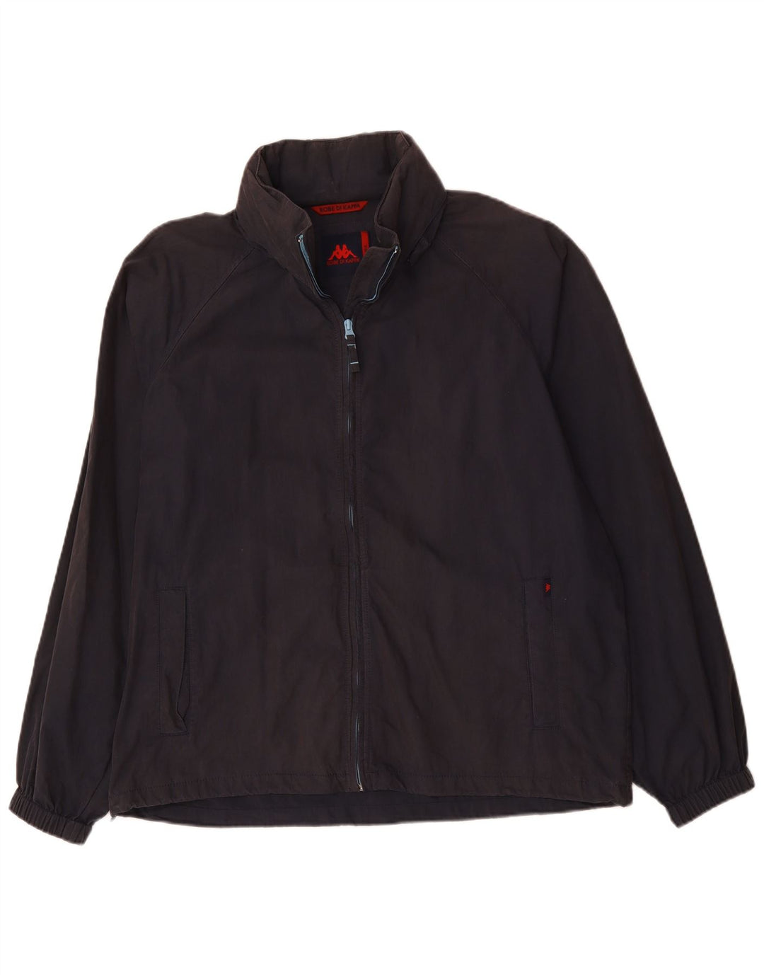 Kappa Mens Bomber Jacket UK 44 2XL Navy Blue Cotton