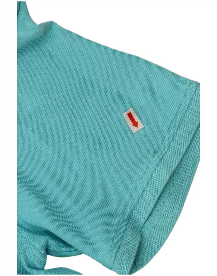 IZOD Mens Polo Shirt Large Turquoise Cotton