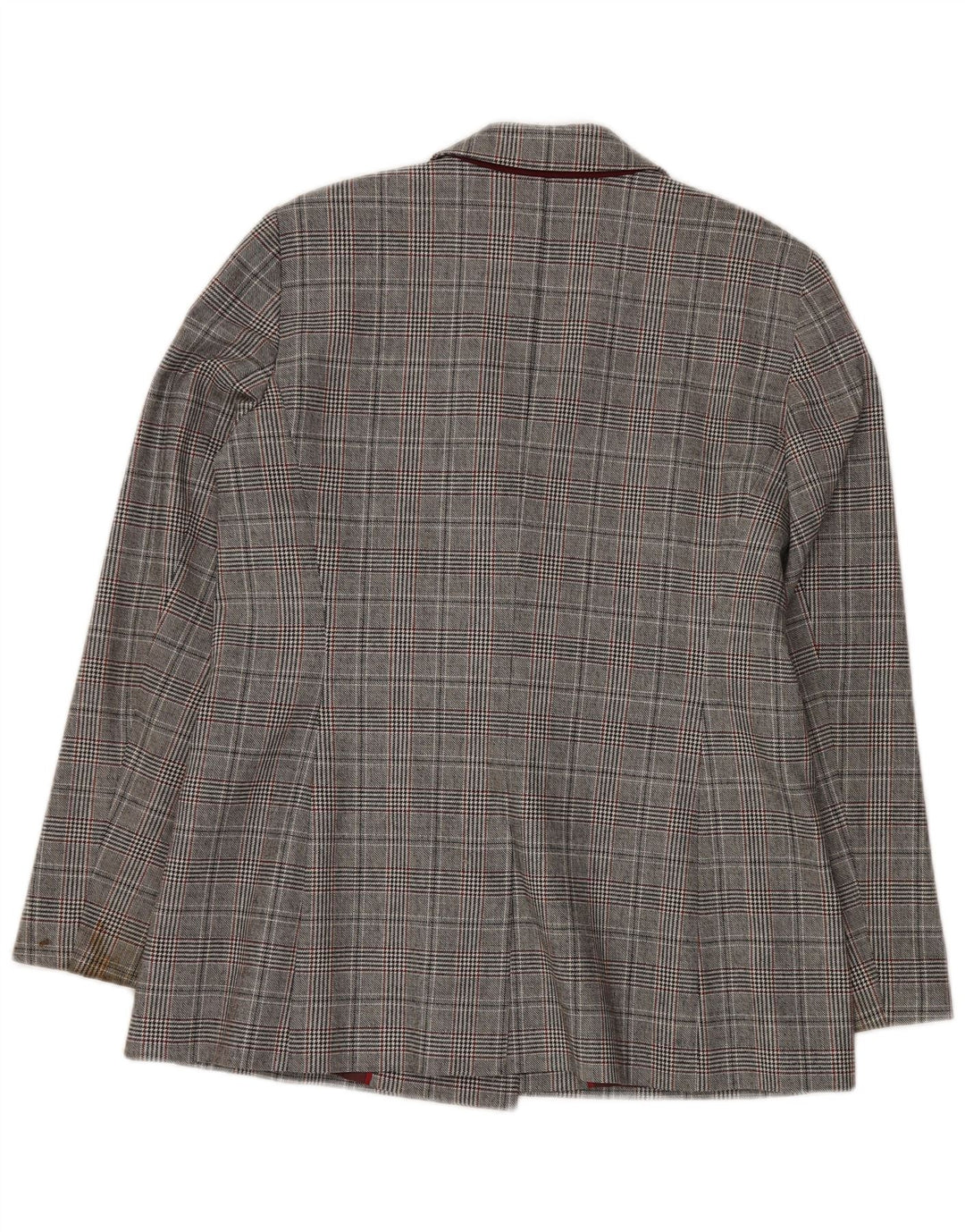 JIGSAW Womens Double Breasted Blazer Jacket UK 14 Large Grey Houndstooth