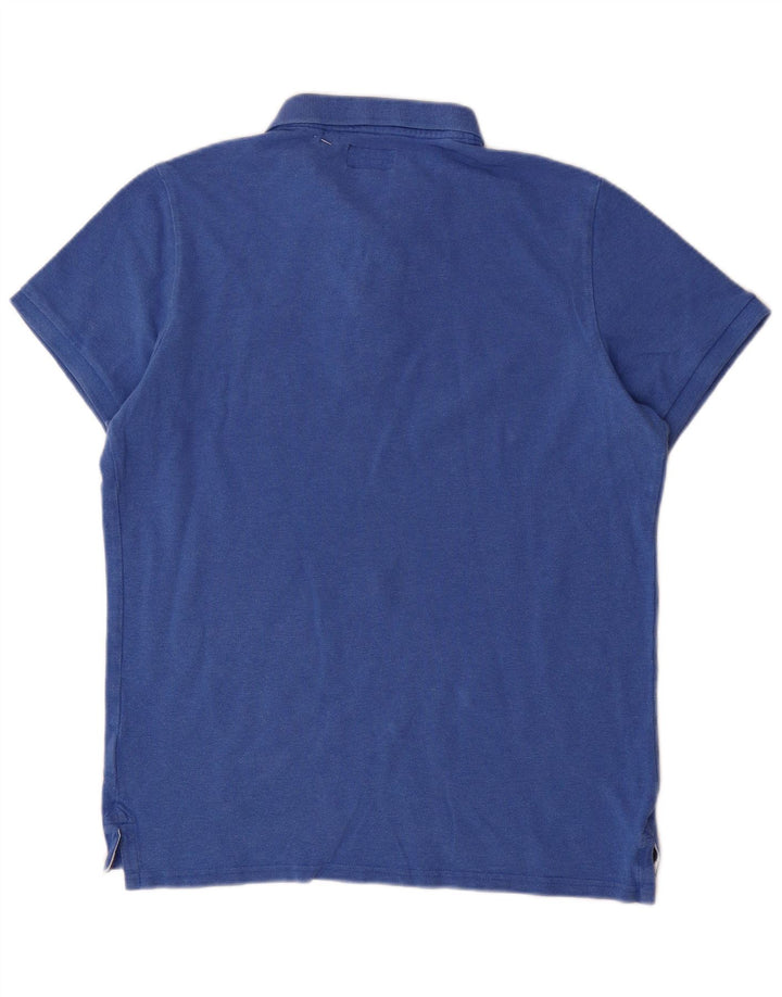 Superdry Mens Polo Shirt XL Blue Cotton