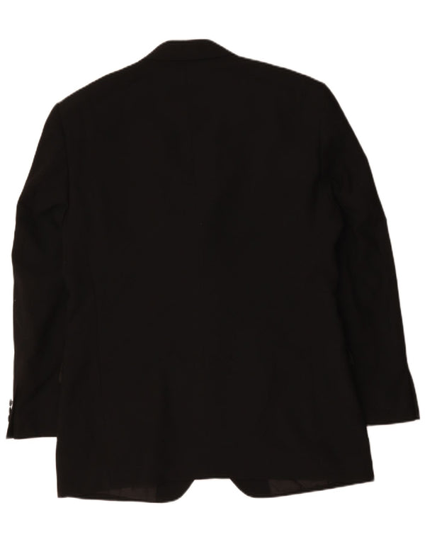 Marks & Spencer Mens 2 Button Blazer Jacket UK 40 Medium Black Polyester