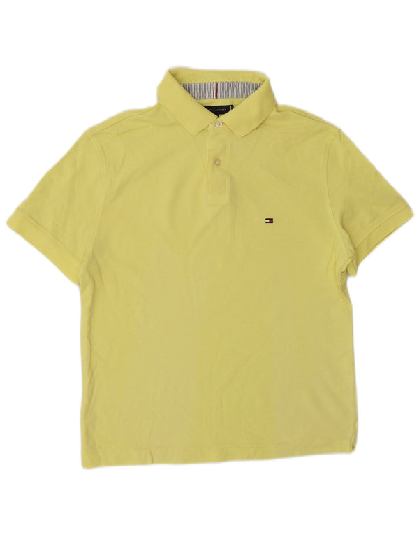 Tommy Hilfiger Mens Regular Fit Polo Shirt Small Yellow