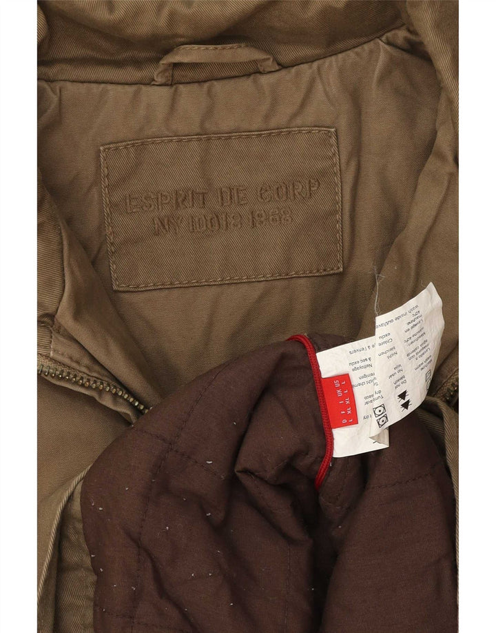Esprit Mens Utility Jacket UK 40 Large Brown Cotton