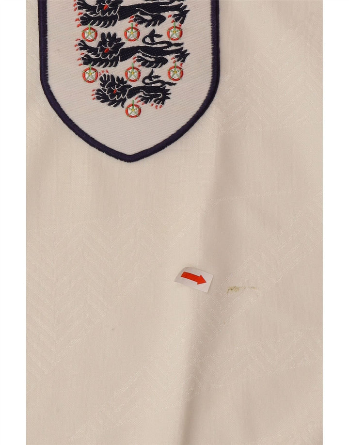 UMBRO Mens England 1993-1994 Home Graphic Polo Shirt XL White Polyester