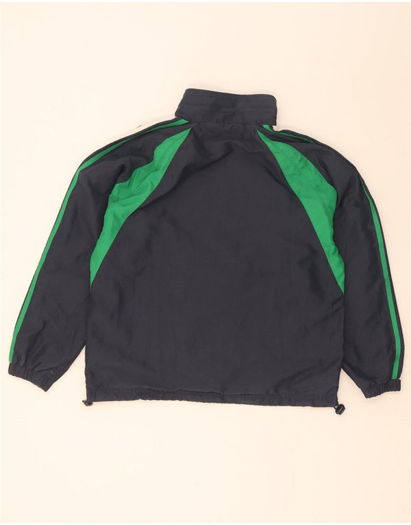 Umbro Mens Tracksuit Top Jacket Small Navy Blue Colourblock Polyester