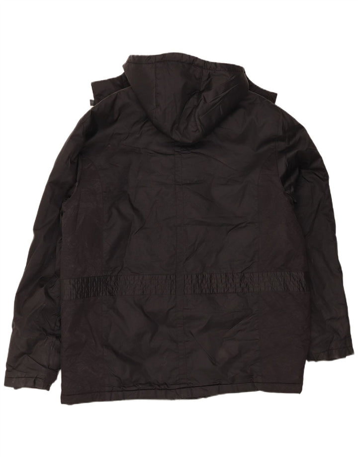 Adidas Mens Hooded Utility Jacket UK 40 Large Black Polyamide