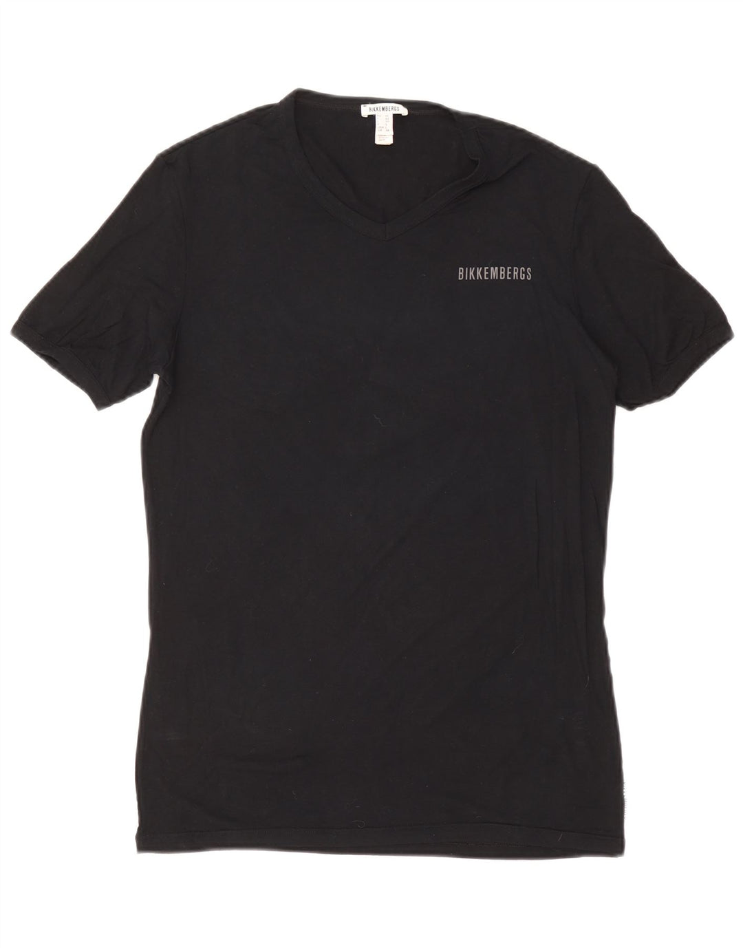 Bikkembergs Mens T-Shirt Top UK 38 Medium Black Modal