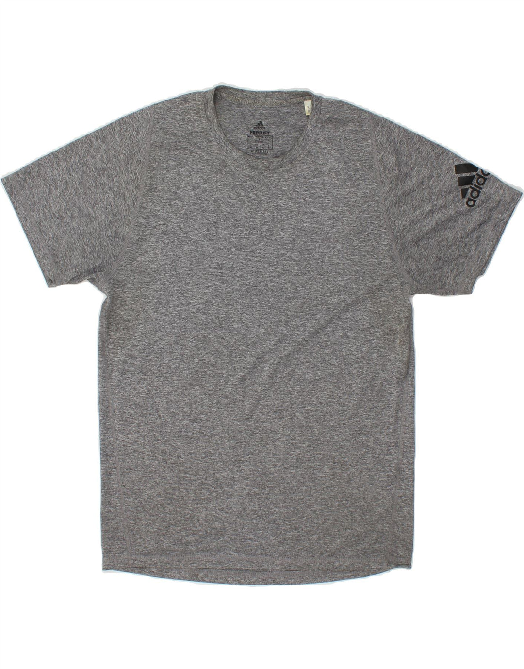 ADIDAS Mens Aeroready T-Shirt Top Small Grey Flecked Polyester Vintage Adidas and Second-Hand Adidas from Messina Hembry 