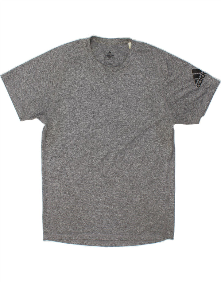 ADIDAS Mens Aeroready T-Shirt Top Small Grey Flecked Polyester Vintage Adidas and Second-Hand Adidas from Messina Hembry 
