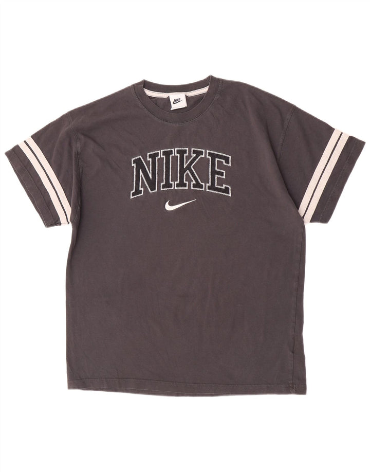 Nike Mens Graphic T-Shirt Top Medium Grey Colourblock Cotton