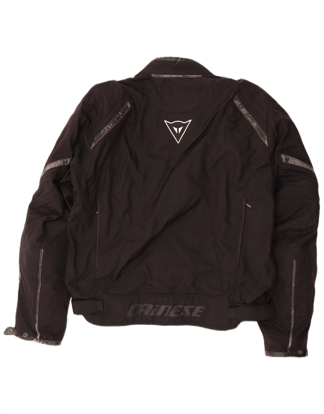 DAINESE Mens Graphic Racer Jacket EU 56 XL Black Nylon