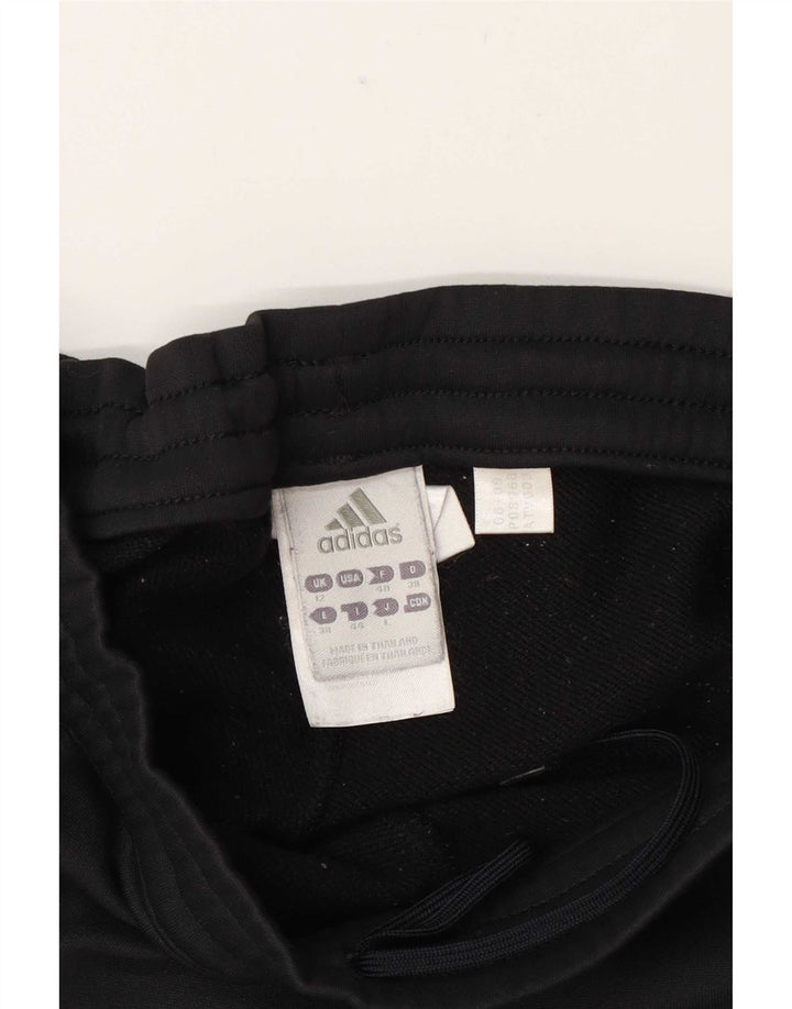 Adidas Womens Tracksuit Trousers UK 12 Medium Black Polyester
