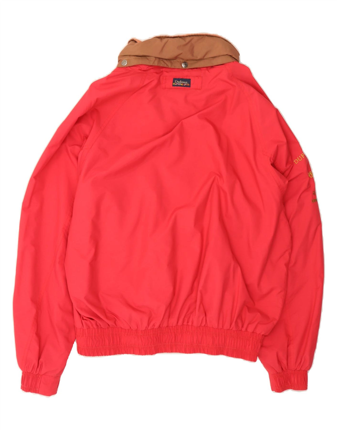 DUFOUR Mens Bomber Jacket UK 42 XL Red Polyamide Vintage Dufour and Second-Hand Dufour from Messina Hembry 