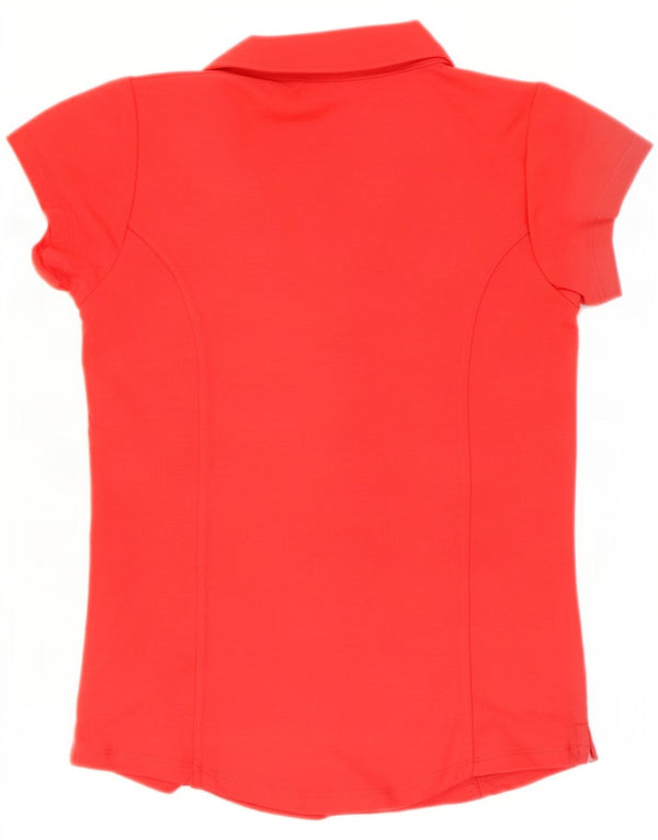 Guess Womens Polo Shirt UK 12 Medium Red Cotton