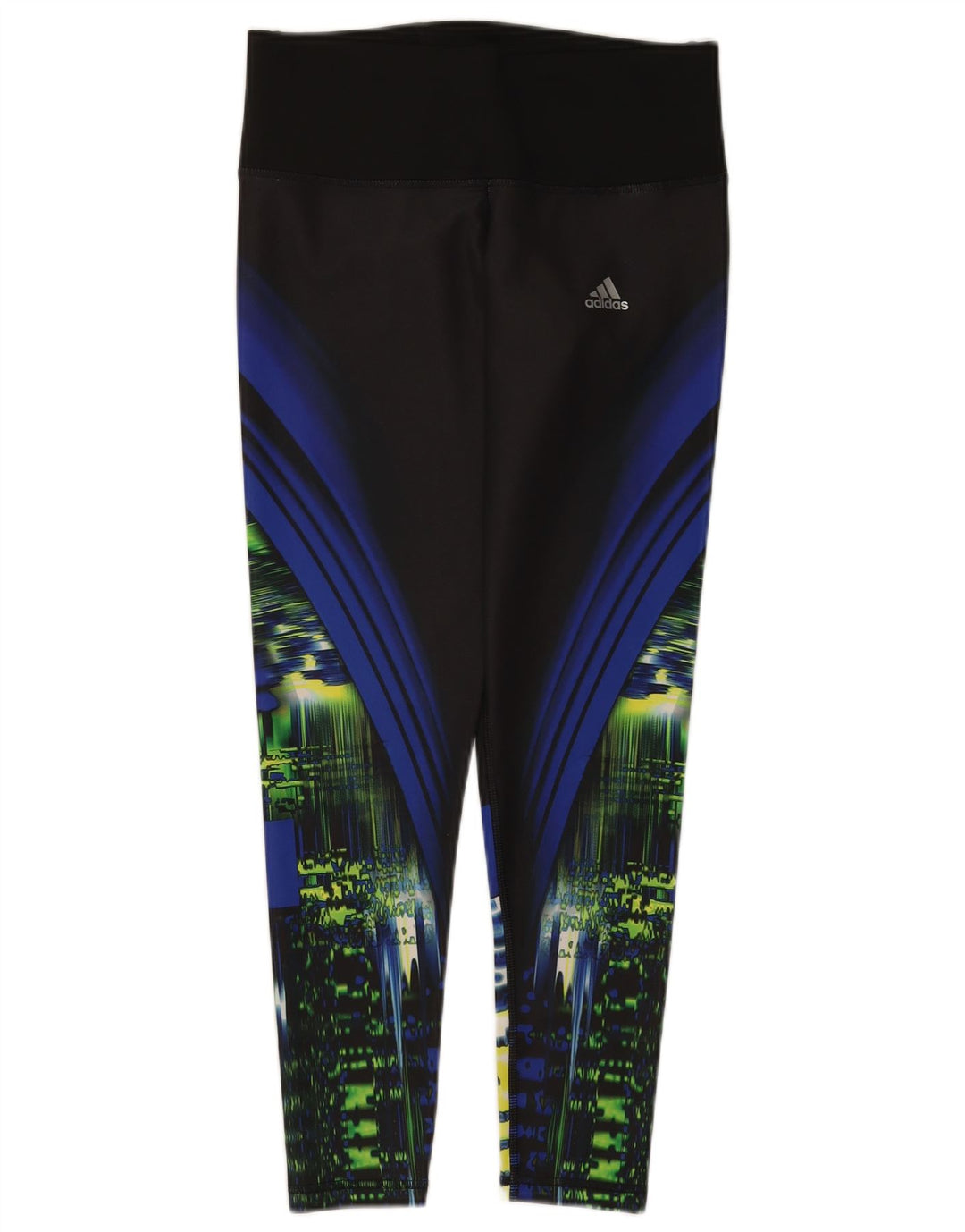 Adidas Womens Climalite Abstract Pattern Leggings UK 8/10 Small Black