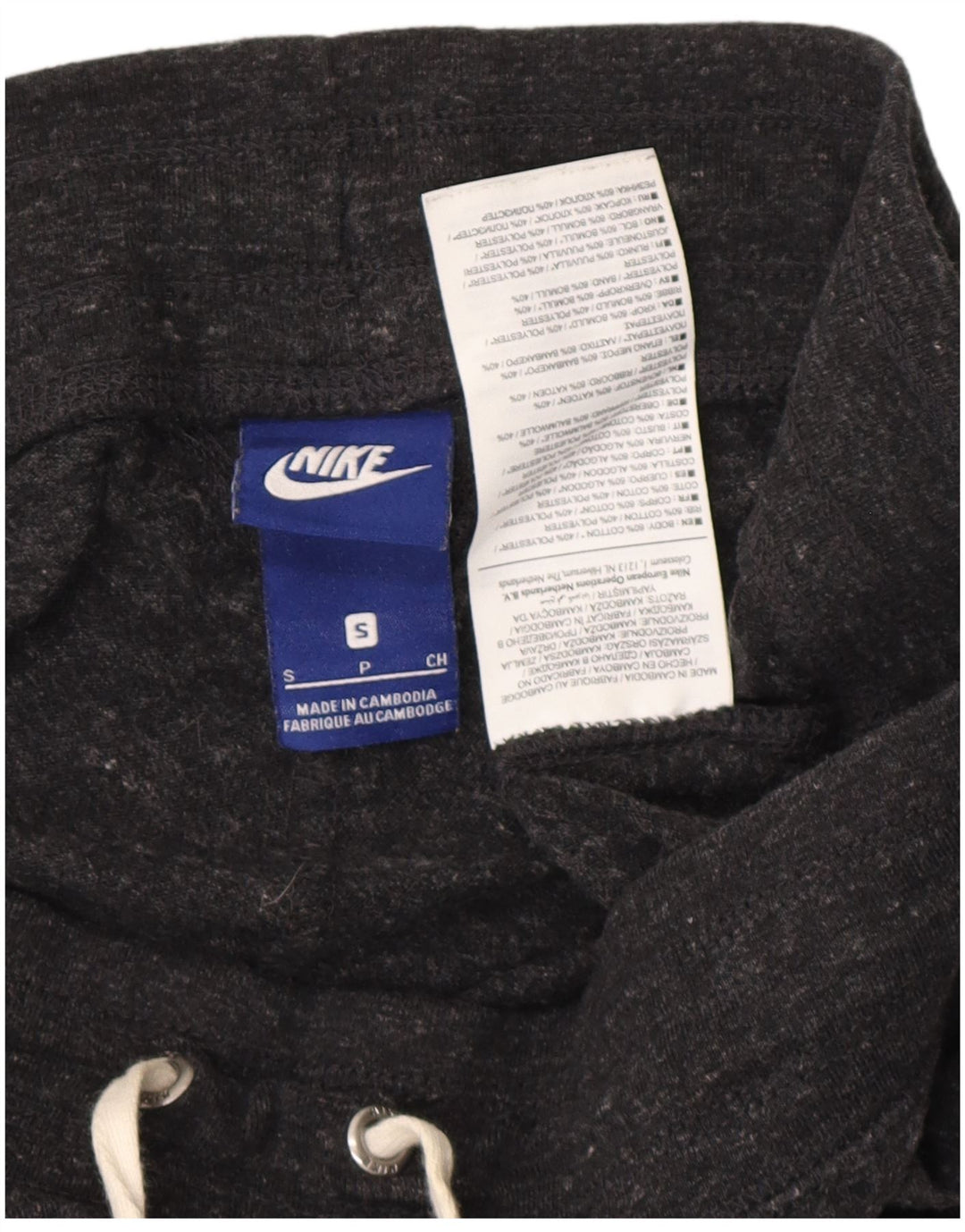 NIKE Womens Graphic Tracksuit Trousers Joggers UK 10 Small  Grey Flecked