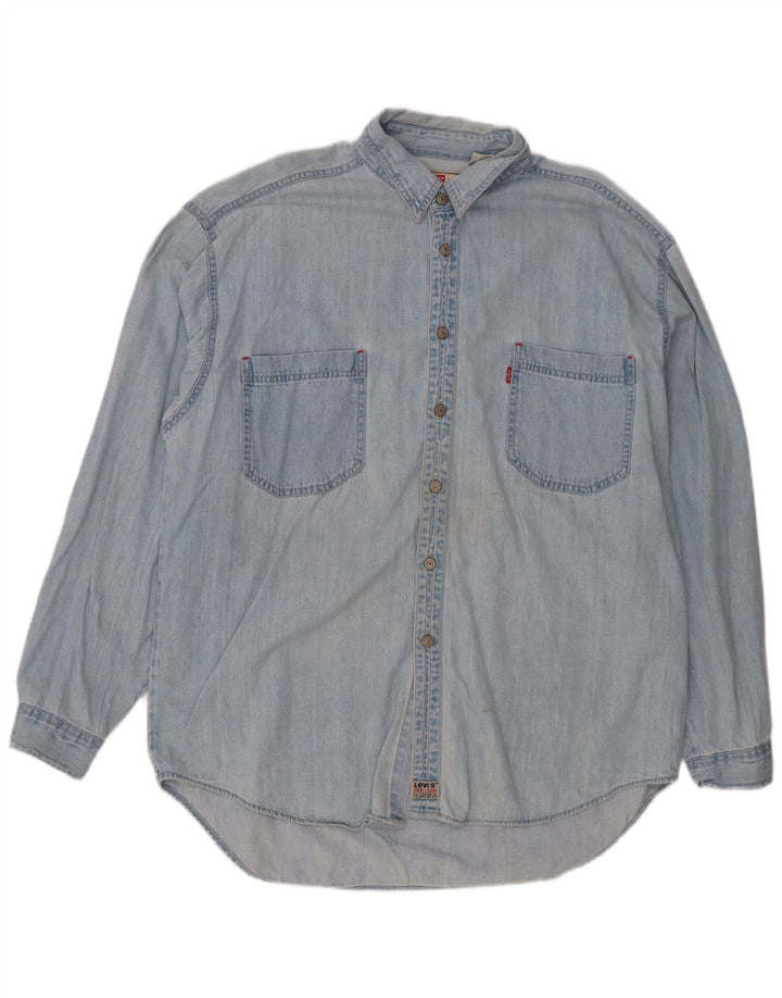 Levi's Mens Denim Shirt XL Blue Cotton
