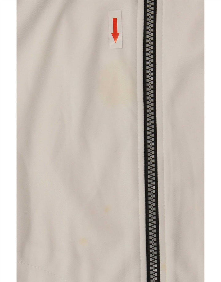Asics Mens Tracksuit Top Jacket Medium White Colourblock Polyester