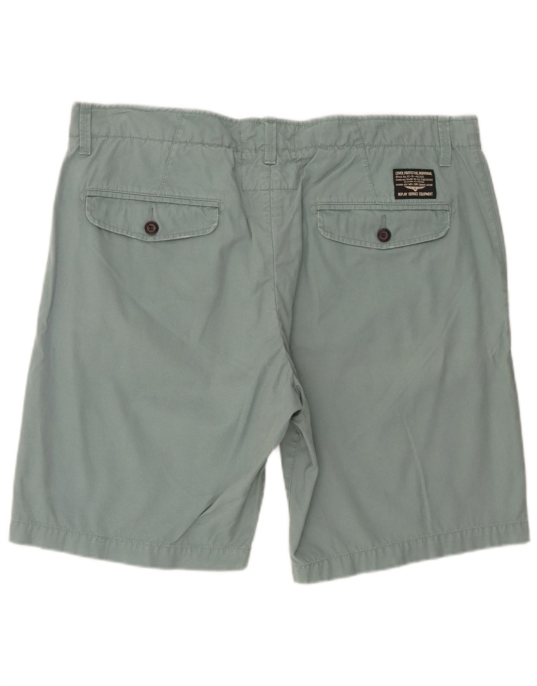 Replay Mens Regular Chino Shorts W36 Large Green