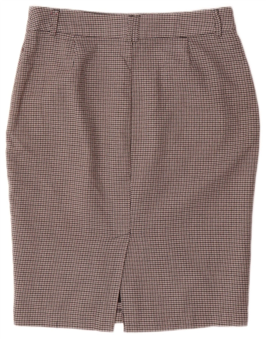 Marks & Spencer Womens Pencil Skirt W32 Large Grey Houndstooth