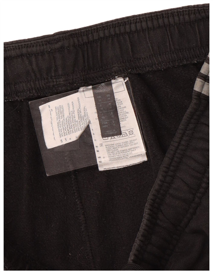 ADIDAS Womens Tracksuit Trousers Joggers UK 12 Medium  Black Cotton