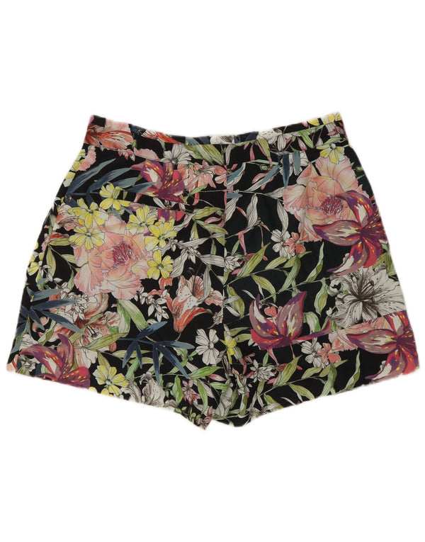 Reiss Womens Chino Shorts UK 10 Small W27 Black Floral Polyester