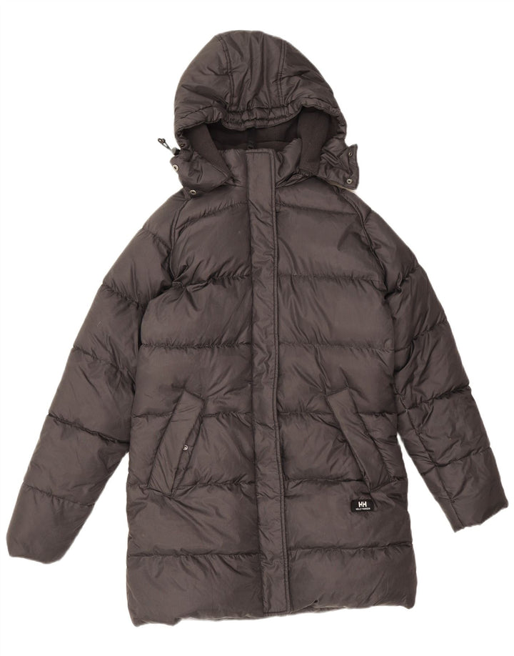 Helly Hansen Womens Hooded Oversized Padded Coat UK 10 Small Black Nylon