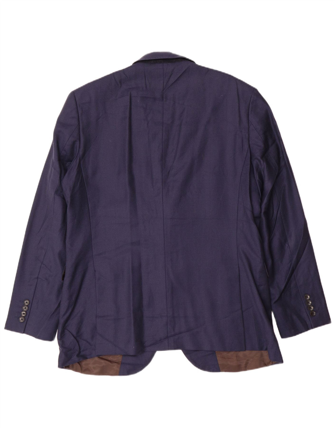 ERMENEGILDO ZEGNA Mens 2 Button Blazer Jacket UK 44 2XL Navy Blue Wool