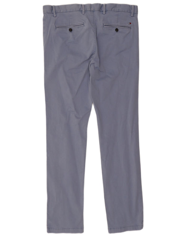 Tommy Hilfiger Mens Flex Slim Chino Trousers W36 L32 Blue Cotton