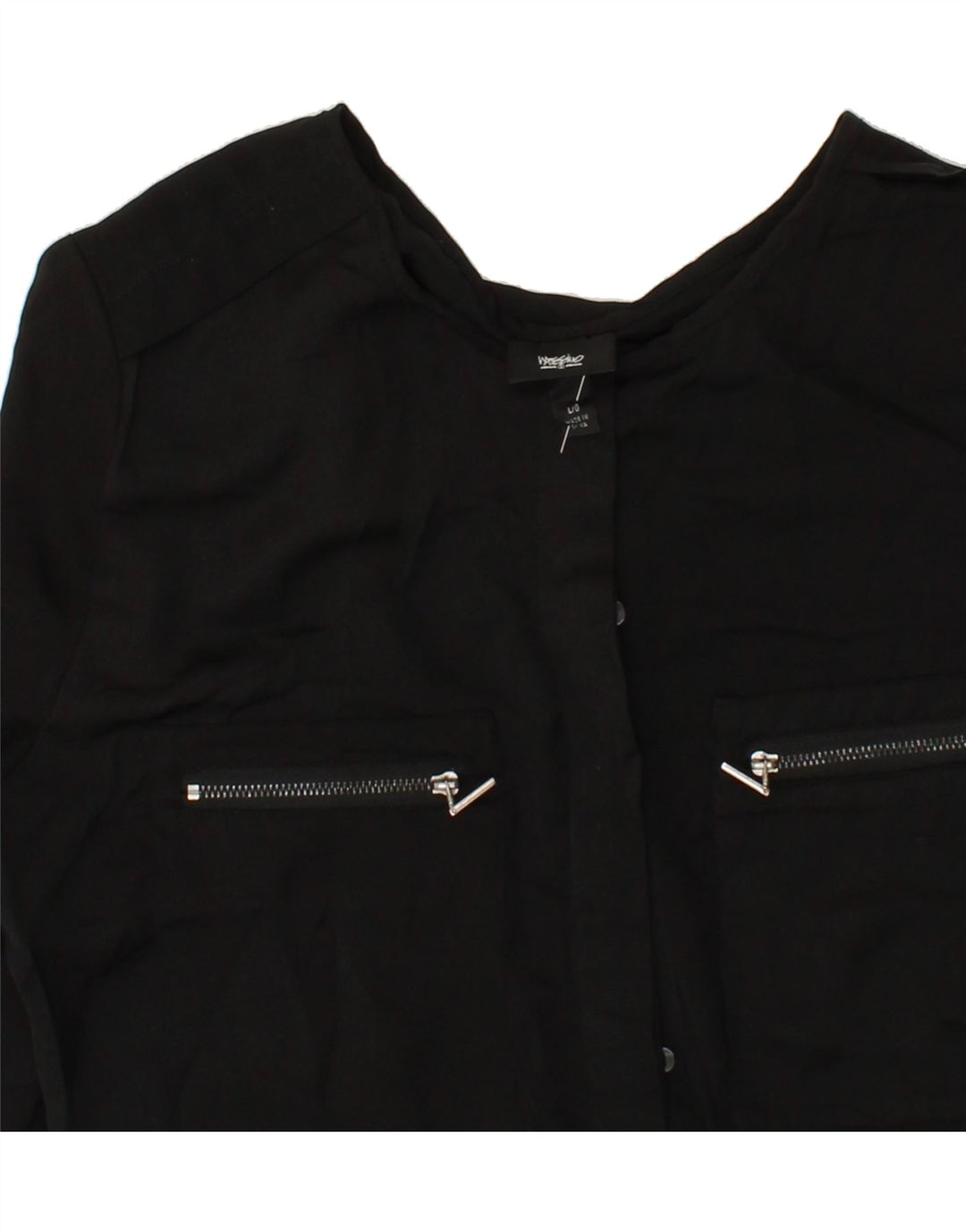MOSSIMO Womens Shirt Blouse UK 16 Large Black Polyester Vintage Mossimo and Second-Hand Mossimo from Messina Hembry 
