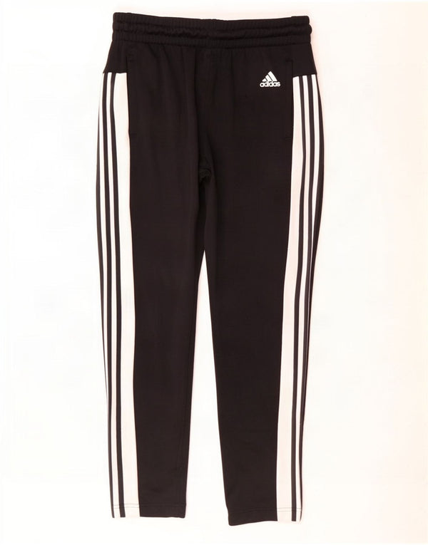 Adidas Womens Leggings UK 16/18 Large Black Colourblock Polyester