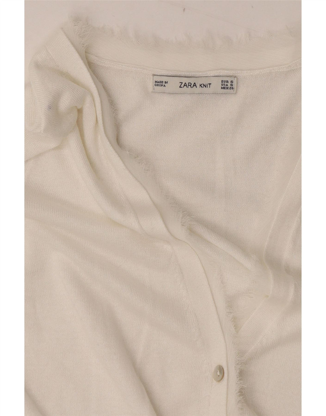 Zara Womens Cardigan Sweater UK 10 Small White