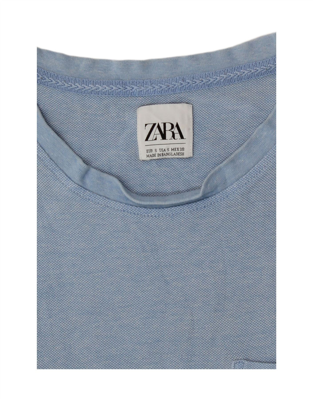 Zara Mens T-Shirt Top Small Blue