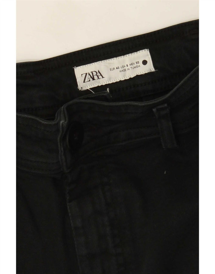 Zara Womens Wide Leg Jeans EU 40 Medium W30 L28 Black