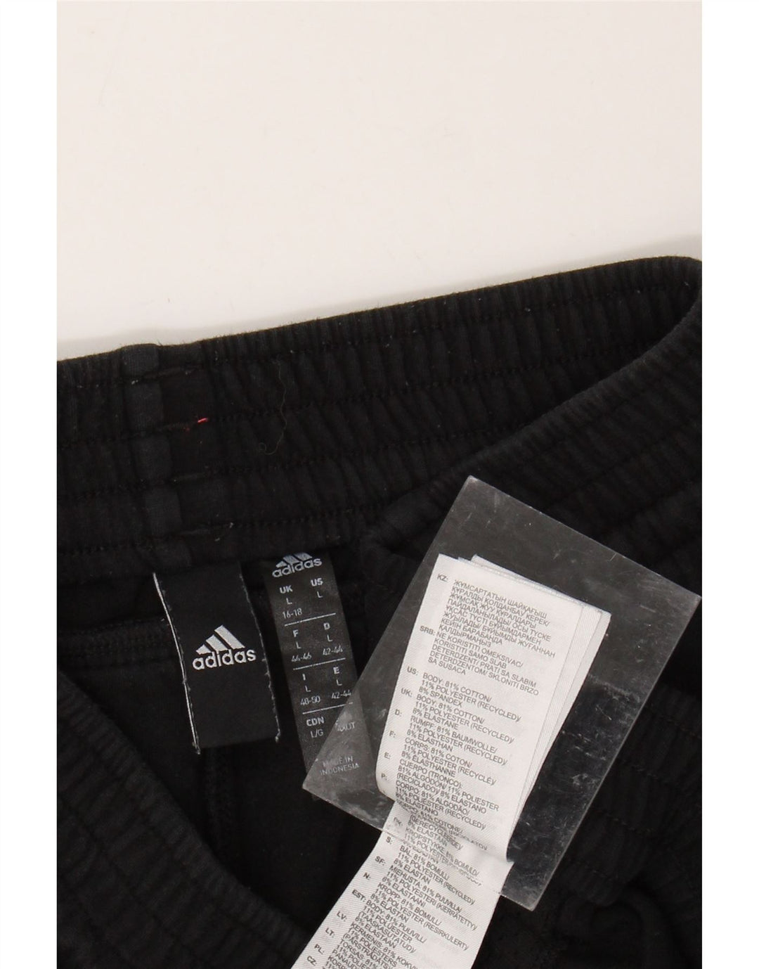 ADIDAS Womens Tracksuit Trousers UK 16/18 Large  Black Cotton